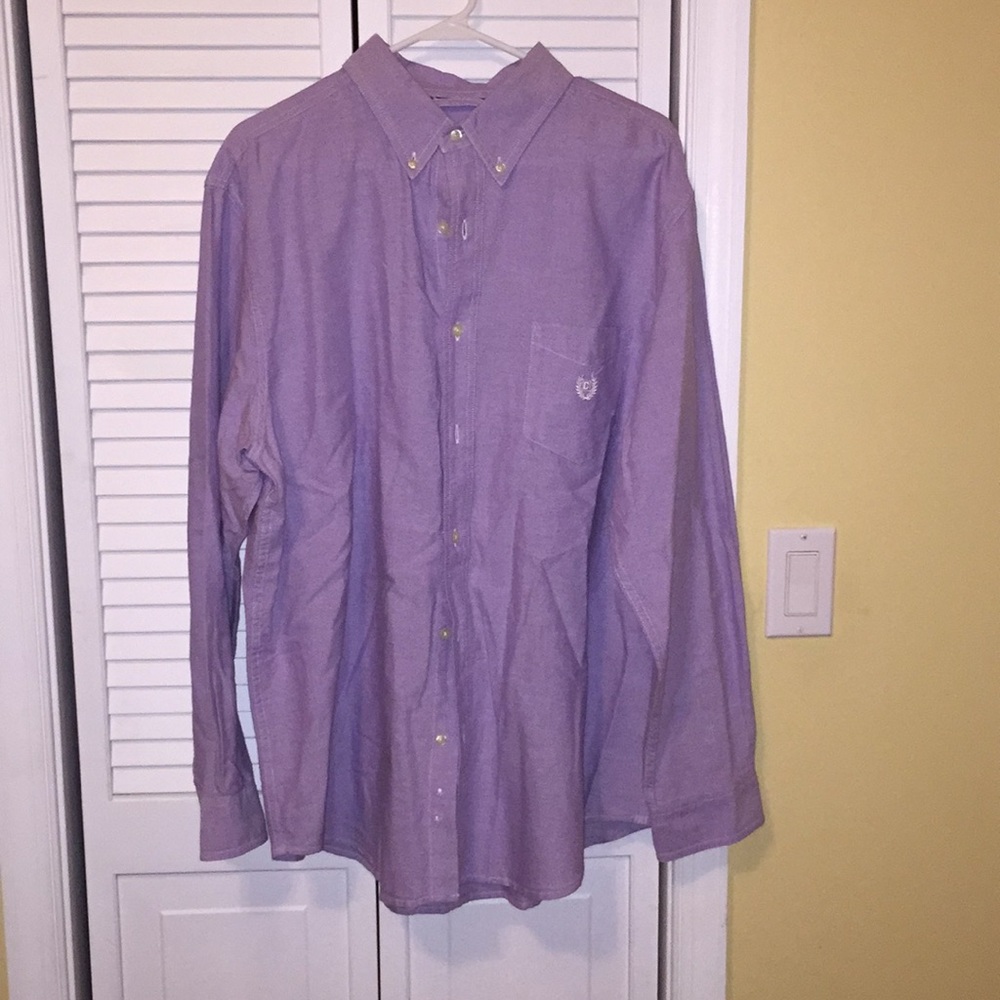 Chaps purple button down shirt